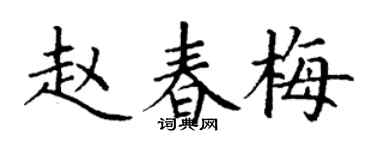 丁謙趙春梅楷書個性簽名怎么寫