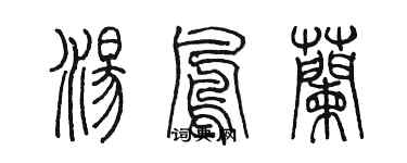 陳墨湯鳳蘭篆書個性簽名怎么寫