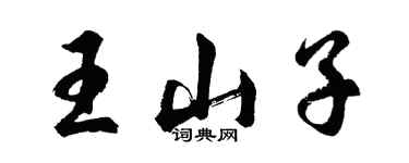 胡問遂王山子行書個性簽名怎么寫