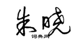 曾慶福朱曉草書個性簽名怎么寫