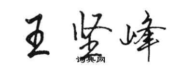 駱恆光王堅峰行書個性簽名怎么寫