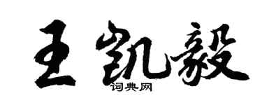 胡問遂王凱毅行書個性簽名怎么寫