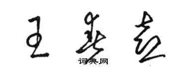 駱恆光王春喜草書個性簽名怎么寫