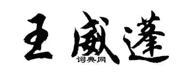 胡問遂王威蓬行書個性簽名怎么寫