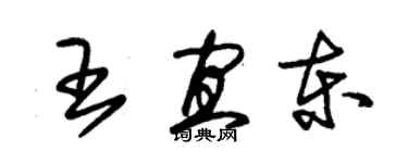 朱錫榮王宜東草書個性簽名怎么寫