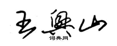 朱錫榮王興山草書個性簽名怎么寫