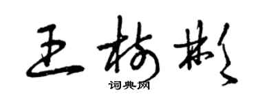 曾慶福王樹彬草書個性簽名怎么寫