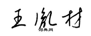 梁錦英王胤材草書個性簽名怎么寫