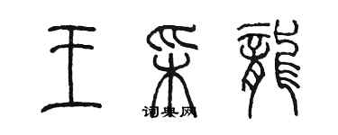 陳墨王彩龍篆書個性簽名怎么寫