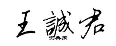 王正良王誠君行書個性簽名怎么寫