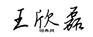 王正良王欣磊行書個性簽名怎么寫