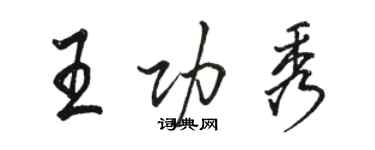 駱恆光王功秀行書個性簽名怎么寫