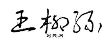 曾慶福王柳緣草書個性簽名怎么寫