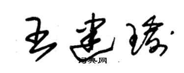 朱錫榮王建瑜草書個性簽名怎么寫