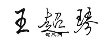 駱恆光王超琴行書個性簽名怎么寫