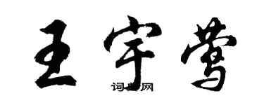 胡問遂王宇鶯行書個性簽名怎么寫