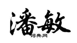 胡問遂潘敏行書個性簽名怎么寫
