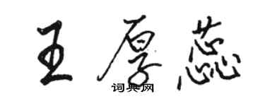 駱恆光王厚蕊行書個性簽名怎么寫