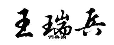 胡問遂王瑞兵行書個性簽名怎么寫