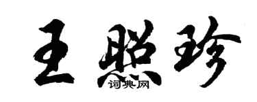 胡問遂王照珍行書個性簽名怎么寫