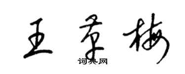 梁錦英王革梅草書個性簽名怎么寫