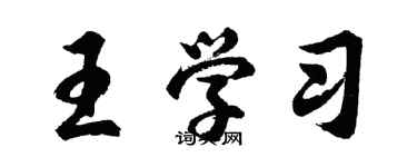 胡問遂王學習行書個性簽名怎么寫