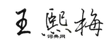 駱恆光王熙梅行書個性簽名怎么寫