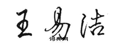 駱恆光王易潔行書個性簽名怎么寫