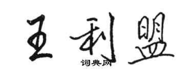 駱恆光王利盟行書個性簽名怎么寫
