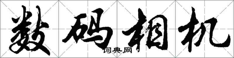 胡問遂數位相機行書怎么寫