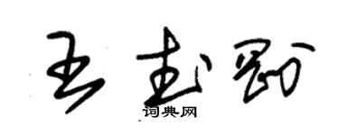 朱錫榮王武剛草書個性簽名怎么寫