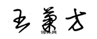 朱錫榮王菊方草書個性簽名怎么寫