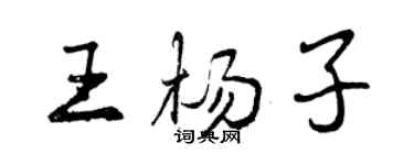 曾慶福王楊子行書個性簽名怎么寫