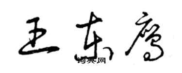 曾慶福王東鷹草書個性簽名怎么寫