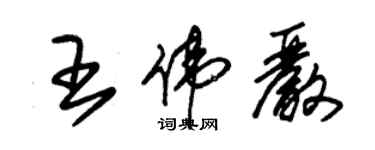 朱錫榮王偉嚴草書個性簽名怎么寫