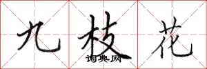 田英章九枝花楷書怎么寫