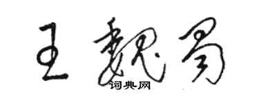 駱恆光王魏蜀草書個性簽名怎么寫