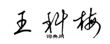 梁錦英王科梅草書個性簽名怎么寫