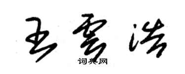 朱錫榮王雲浩草書個性簽名怎么寫