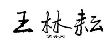 曾慶福王林耘行書個性簽名怎么寫