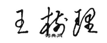 駱恆光王樹理草書個性簽名怎么寫