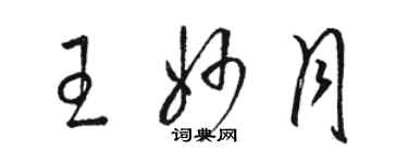 駱恆光王妙月草書個性簽名怎么寫