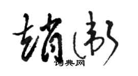駱恆光趙衛草書個性簽名怎么寫