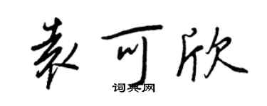 王正良袁可欣行書個性簽名怎么寫