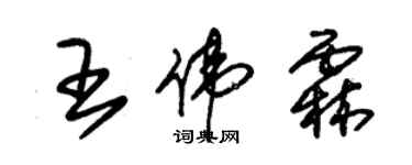 朱錫榮王偉霖草書個性簽名怎么寫