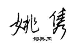 王正良姚雋行書個性簽名怎么寫