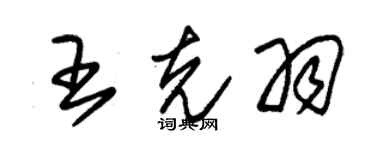 朱錫榮王克羽草書個性簽名怎么寫