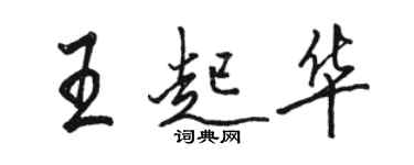 駱恆光王起華行書個性簽名怎么寫