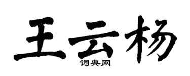 翁闓運王雲楊楷書個性簽名怎么寫