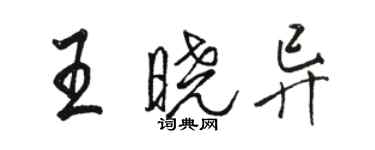 駱恆光王曉異行書個性簽名怎么寫